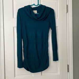 Debbie Morgan Teal Cowl Neck Sweater